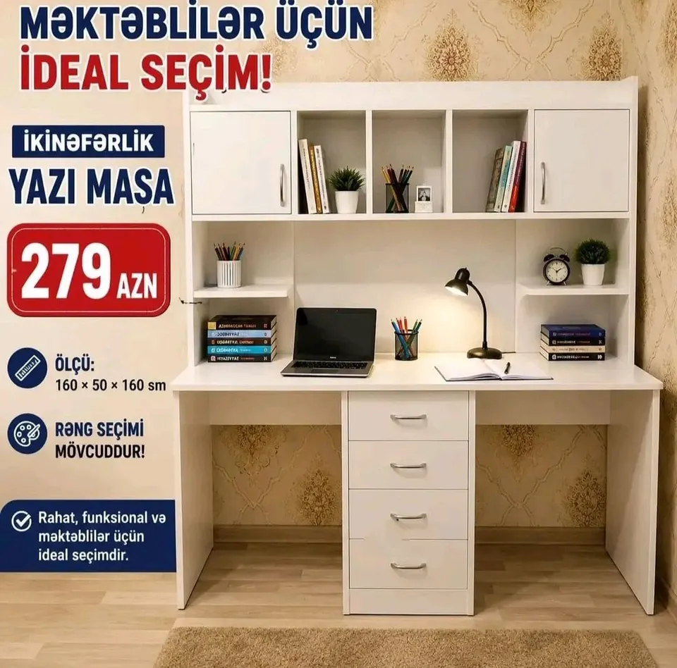 2nəfərlik yazı masası