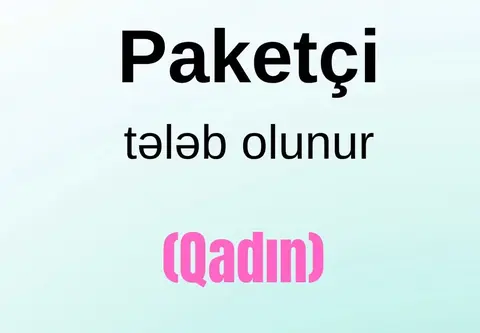 Qablaşdırıcı / Paketçi tələb olunur