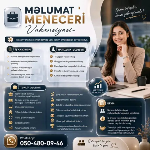 🌸 Xanımlar və Tələbələr Üçün İş İmkanı 🌸